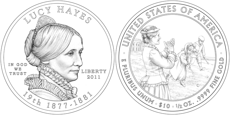 US-Mint-Announces-2011-First-Spouse-Gold-Coin-Designs